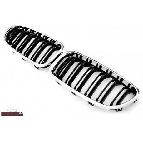 Usine Directe CALANDRE DOUBLE LIGNES LOOK M5 FULL CHROME POUR BMW SERIE5 F10 F11 (10-17)