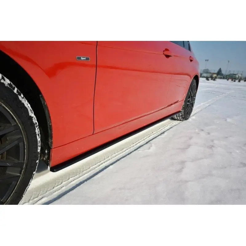 RAJOUTS DES BAS DE CAISSE POUR BMW 3 F30 - MAXTON DESIGN - FINITION NOIR BRILLANT Meilleur Prix