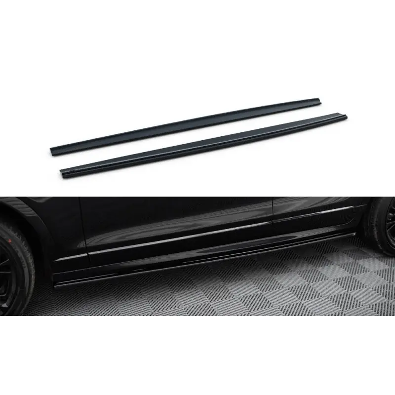 RAJOUTS DES BAS DE CAISSE POUR BMW X4 M-PACK - MAXTON DESIGN - FINITION NOIR BRILLANT Promotion Saisonnière