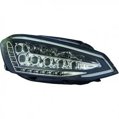 Prix Bas SET DE DEUX PHARES AVANT LOOK FULL LED - FOND NOIR - VW GOLF 7 (12-17)