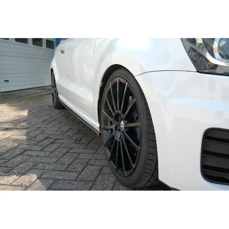 SET DES DIFFUSEUR DES BAS DE CAISSE VOLKSWAGEN POLO MK5 R WRC - MAXTON DESIGN - FINITION NOIR BRILLANT Offre Spéciale