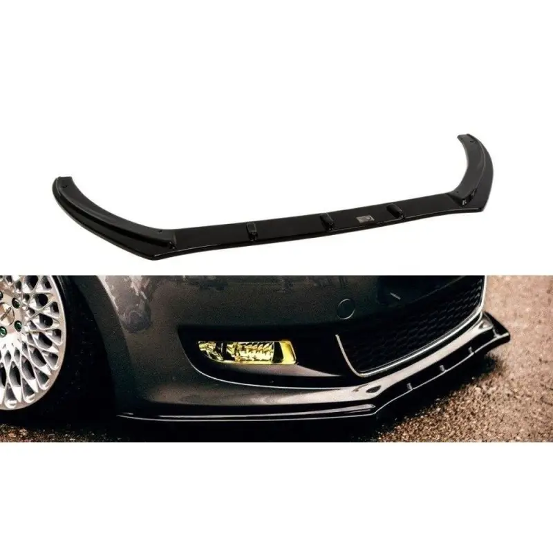 Prix Choc LAME DU PARE-CHOCS AVANT VW POLO MKV - MAXTON DESIGN - FINITION NOIR BRILLANT