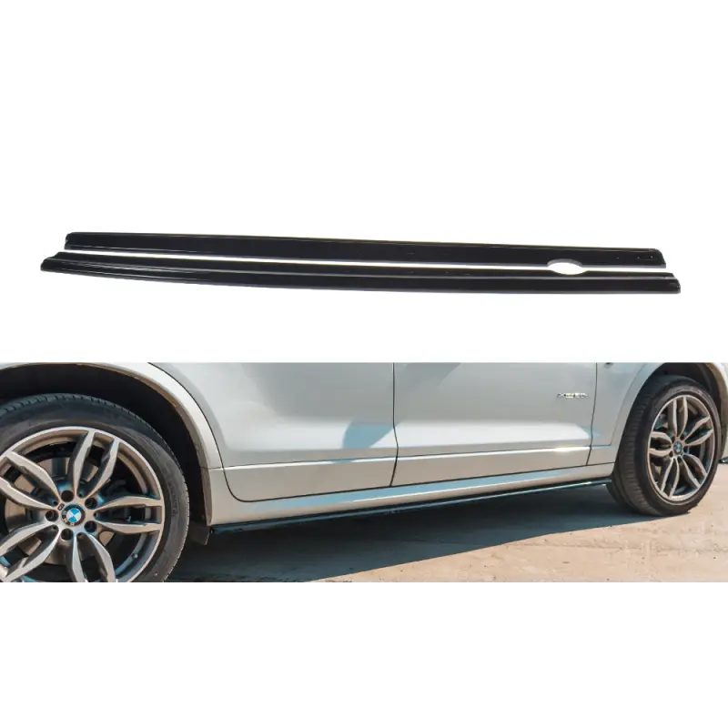 Solde SET DES DIFFUSEUR DES BAS DE CAISSE BMW X3 F25 M-PACK FACELIFT - MAXTON DESIGN - FINITION NOIR BRILLANT