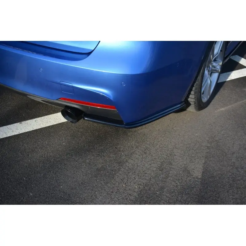 LAME DU PARE-CHOCS ARRIERE BMW 3-SERIES F30 PHASE-II SEDAN M-SPORT - MAXTON DESIGN - FINITION NOIR BRILLANT Affaire À Saisir