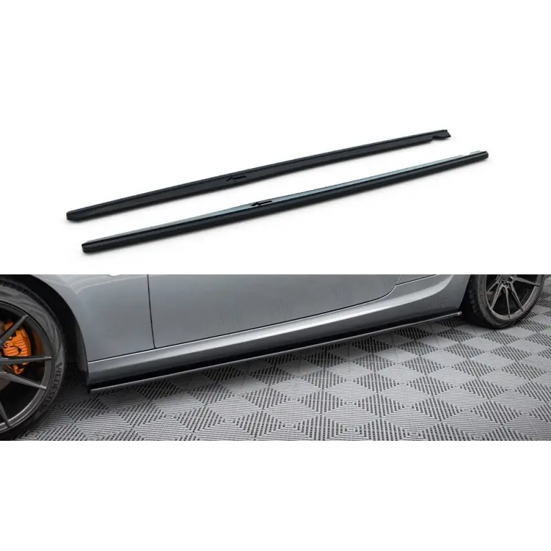 Prix Promo RAJOUTS DES BAS DE CAISSE POUR BMW SERIE 3 E92 E93 MPACK - MAXTON DESIGN - FINITION NOIR BRILLANT