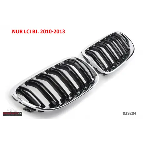 Acheter En Ligne CALANDRE DOUBLE LIGNES LOOK M3 NOIR BRILLANT - CONTOUR CHROME POUR BMW E92 E93 (10-13)