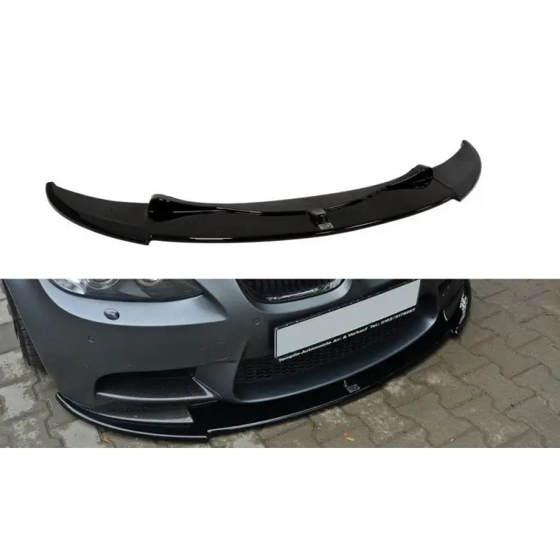 Satisfait Ou Remboursé LAME DU PARE-CHOCS AVANT BMW M3 E92 - E93 (AVANT FACELIFT SE MONTE SUR DIVISEURS M PERFORMANCE) - MAXTON DESIGN - FINITION NOIR