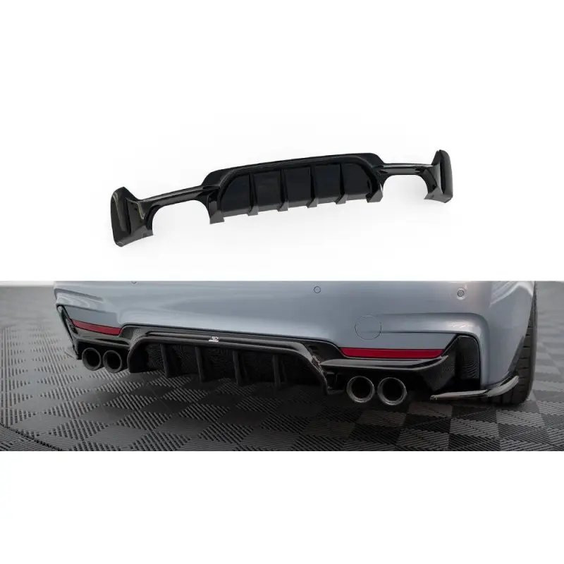 DIFFUSEUR ARRIERE COMPLET BMW 4 COUPE / GRAN COUPE / CABRIO M-PACK F32 / F36 / F33 (VERSION AVEC DOUBLE ÉCHAPPEMENT DES DEUX COT Vente Directe