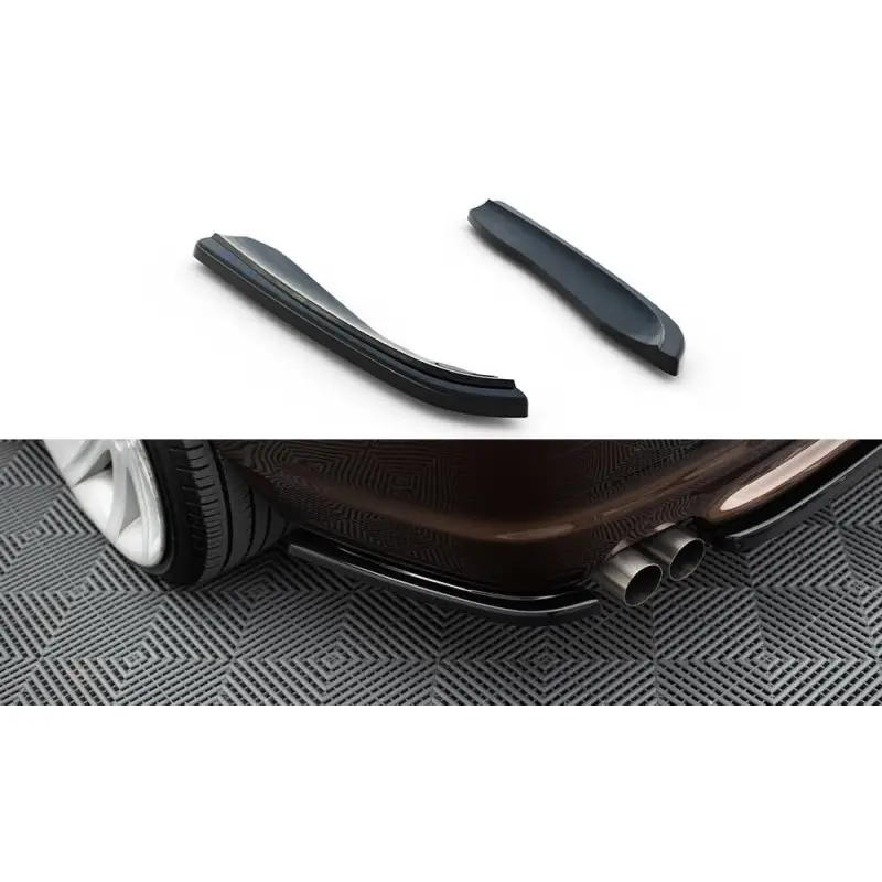 Nouvel Arrivage LAME DU PARE CHOCS ARRIERE BMW 3 E46 MPACK COUPE - MAXTON DESIGN - FINITION NOIR BRILLANT