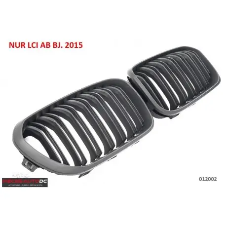 SET DE CALANDRE LOOK M DOUBLES LIGNES NOIR MATTT POUR BMW SERIE 1 F20 F21 LCI (15-19) Achetez Aujourd’hui