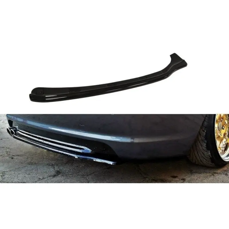CENTRAL ARRIÈRE SPLITTER BMW 3 E46 MPACK COUPE (SANS BARRES VERTICALES) - MAXTON DESIGN - FINITION NOIR BRILLANT Populaire