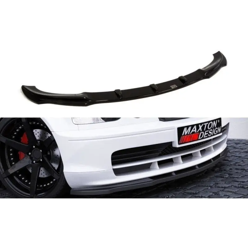 Offre Exclusive LAME DU PARE-CHOCS AVANT BMW 3 E46 COUPE - MAXTON DESIGN - FINITION NOIR BRILLANT