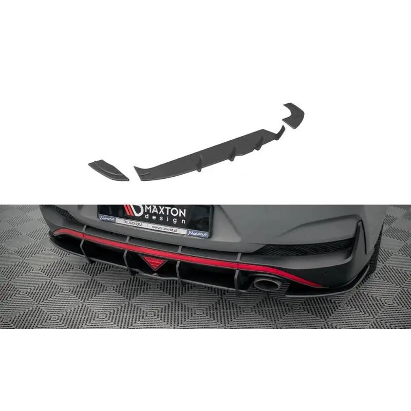 Certifié STREET PRO CENTRAL DIFFUSEUR ARRIERE HYUNDAI I30 FASTBACK N-LINE MK3 FACELIFT - MAXTONDESIGN