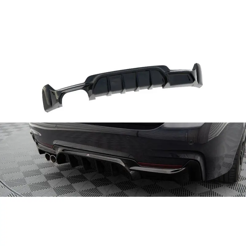 DIFFUSEUR ARRIERE COMPLET BMW 4 COUPE / GRAN COUPE M-PACK F32 / F36 (VERSION AVEC ECHAPPEMENT D'UN DOUBLE GAUCHE - UN SEUL COTE) Offre Exclusive