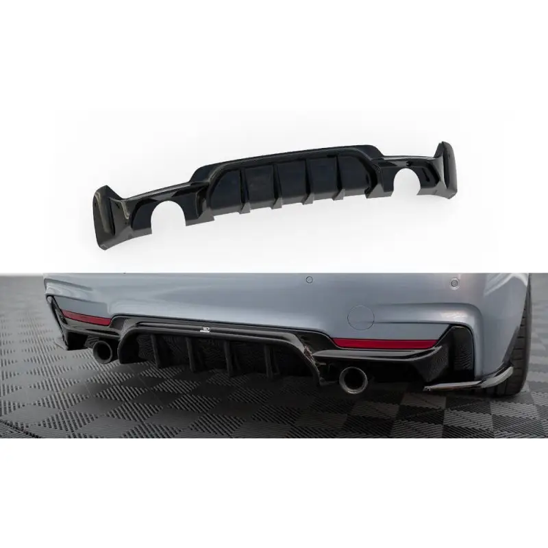 DIFFUSEUR ARRIERE COMPLET BMW 4 COUPE / GRAN COUPE M-PACK F32 / F36 (VERSION AVEC ECHAPPEMENT D'UN DE CHAQUE COTE) - MAXTONDESIG Commande En Gros