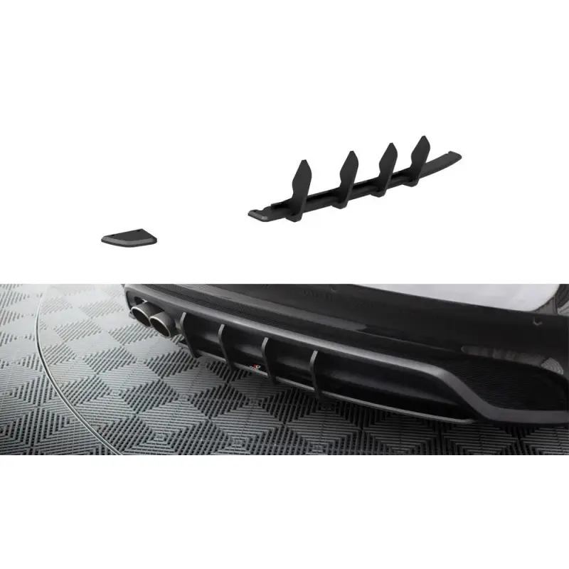 Meilleur Prix Street Pro Central Diffuseur Arriere Jaguar XE X760 Facelift - MAXTONDESIGN - FINITION NOIR BRILLANT