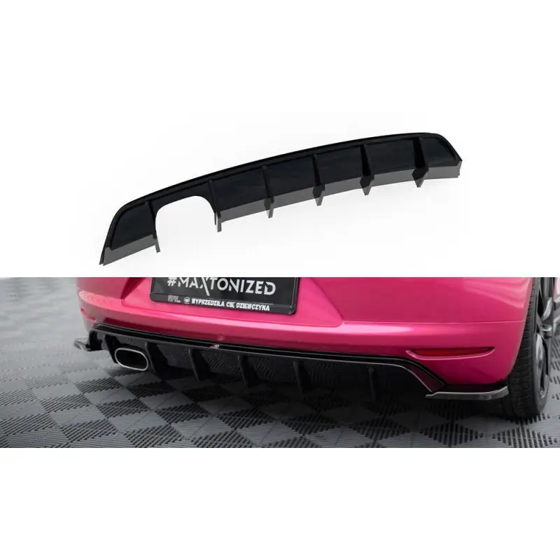 DIFFUSEUR ARRIERE COMPLET V.1 VOLKSWAGEN SCIROCCO MK3- MAXTONDESIGN - FINITION NOIR BRILLANT Usine Directe