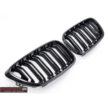 SET DE CALANDRE LOOK M DOUBLE LIGNES NOIR BRILLANT POUR BMW SERIE 2F22 F23 F87 Expédié Aujourd’hui