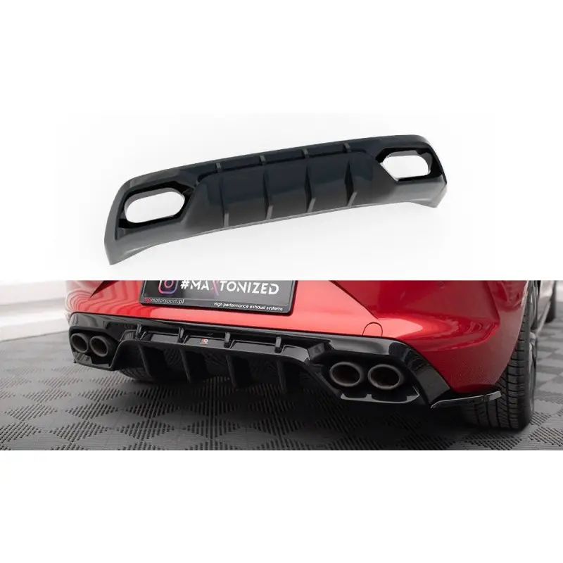 Prix Réduit DIFFUSEUR ARRIERE COMPLET CUPRA LEON HATCHBACK MK1 - MAXTONDESIGN - FINITION NOIR BRILLANT