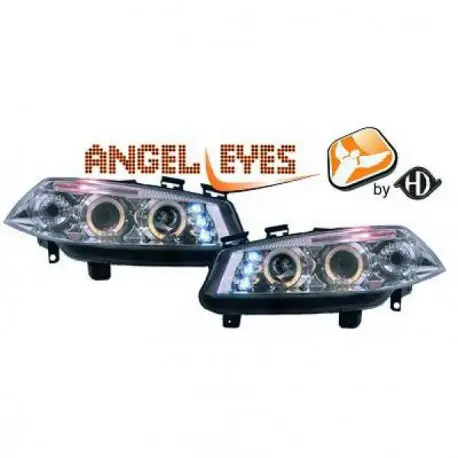 Achetez Aujourd’hui SET DE DEUX PHARES AVANT DESIGN ANGEL EYES & LED RENAULT MEGANE (02-05) - MOD 1 - CHROME - H1&H1 - LED
