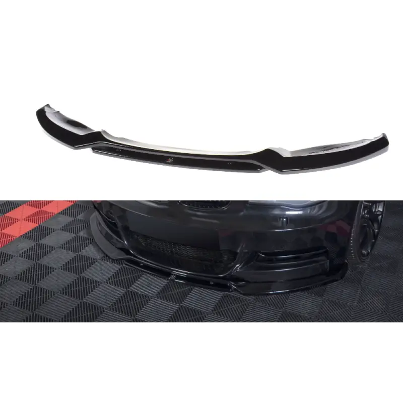 Prix Cassé LAME DU PARE-CHOCS AVANT - SPLITTER V.1 BMW 1 E82 FACELIFT M-PACK - MAXTON DESIGN - FINITION NOIR BRILLANT