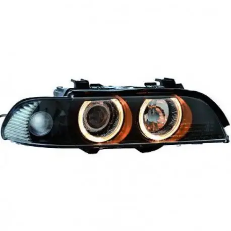 Promotion Saisonnière SET DE DEUX PHARES ANGEL EYES NOIR BMW SÉRIE 5 E39 PHASE 2 (00-03) BERLINE - TOURING - D2S/H7