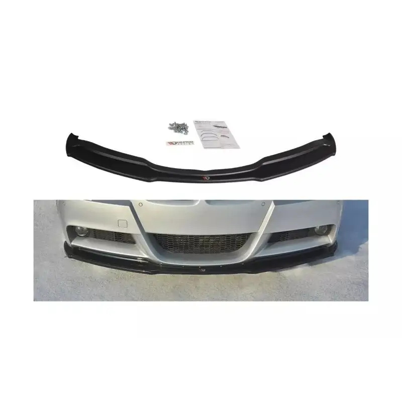 Prix Bas LAME DU PARE-CHOCS AVANT V.1 BMW 3 E90 MPACK - MAXTON DESIGN - FINITION NOIR BRILLANT