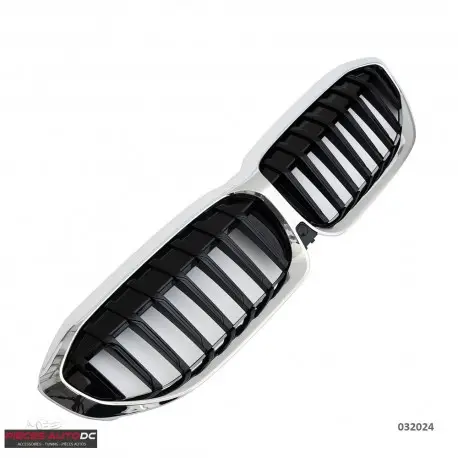 Expédition Rapide CALANDRE SIMPLE LIGNE M-PERFORMANCE NOIR BRILLANT - CONTOUR CHROME POUR BMW SERIE 3 G20 G21 (19-22)