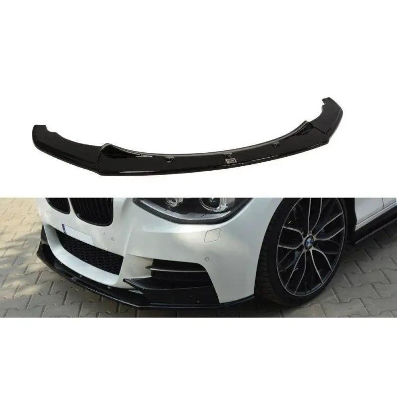 LAME DU PARE-CHOCS AVANT BMW 1 F20-F21 M-POWER (AVANT FACELIFT) - MAXTON DESIGN - FINITION NOIR BRILLANT Bon Plan