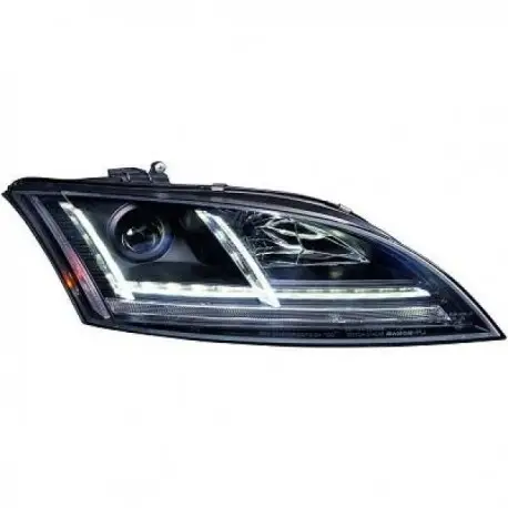 SET DE DEUX PHARES AVANT LED LOOK NEW TT POUR AUDI TT 8J (06-11) - XENON - NOIR - CLIGNOTANT DYNAMIQUE Soldes