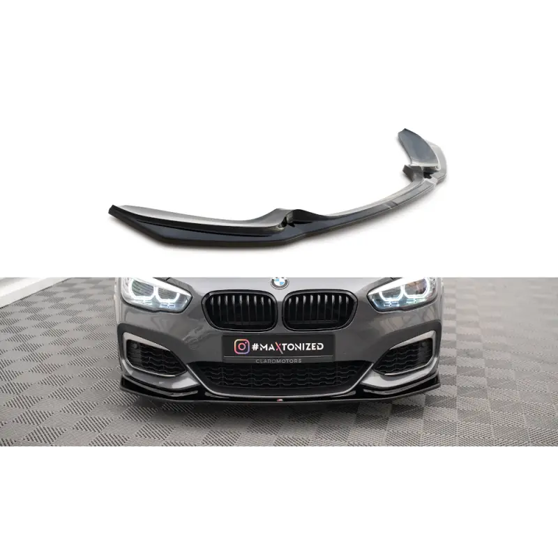 Commander Vite LAME DU PARE-CHOCS AVANT - SPLITTER V.3 BMW 1 F20-F21 M-POWER - MAXTON DESIGN - FINITION NOIR BRILLANT
