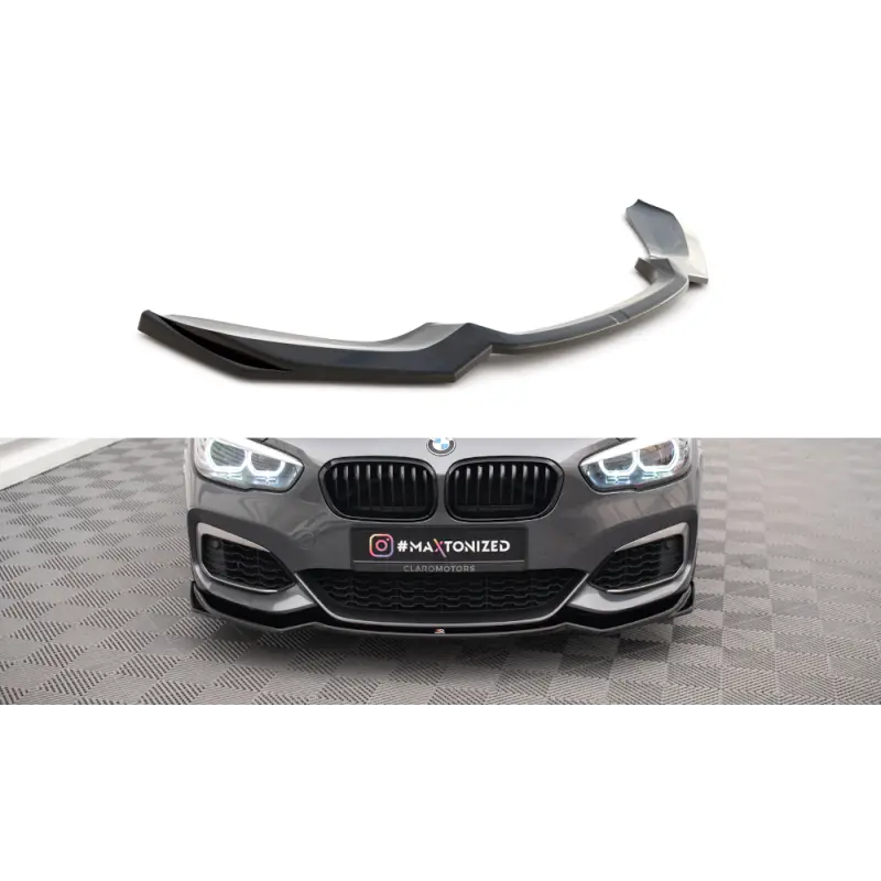 Soldes LAME DU PARE-CHOCS AVANT - SPLITTER V.2 BMW 1 F20-F21 M-POWER - MAXTON DESIGN - FINITION NOIR BRILLANT