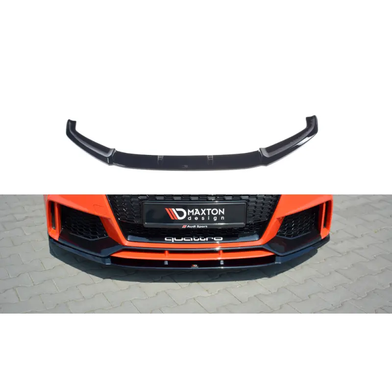 Soldes LAME DU PARE-CHOCS AVANT - SPLITTER V.2 AUDI TT MK3 (8S) RS- MAXTON DESIGN - FINITION NOIR BRILLANT