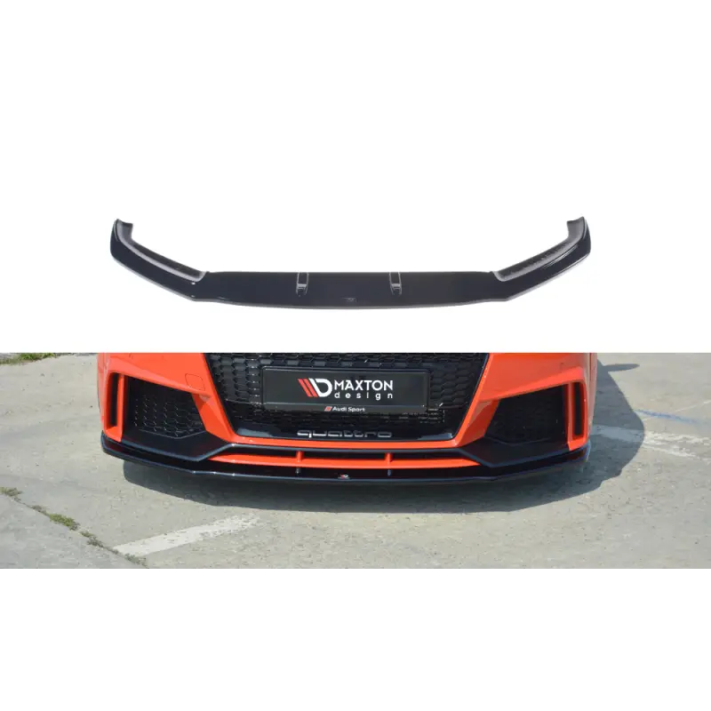 Meilleur Prix LAME DU PARE-CHOCS AVANT - SPLITTER V.1 AUDI TT MK3 (8S) RS- MAXTON DESIGN - FINITION NOIR BRILLANT
