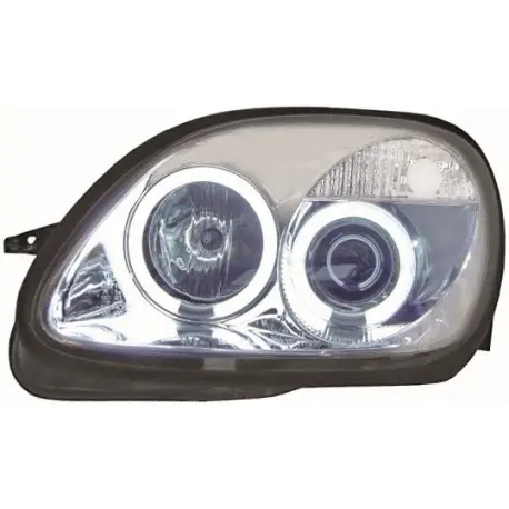 Paiement Sécurisé SET DE 2 PHARES ANGEL EYES MERCEDES CLASSE SLK R170 (96-04) - CHROME AVEC ANGEL AU CCFL - AVEC CLIGNOTANT