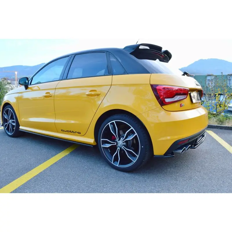 Retour Gratuit SET DES DIFFUSEUR DES BAS DE CAISSE AUDI S1 MK1 - MAXTON DESIGN - FINITION NOIR BRILLANT