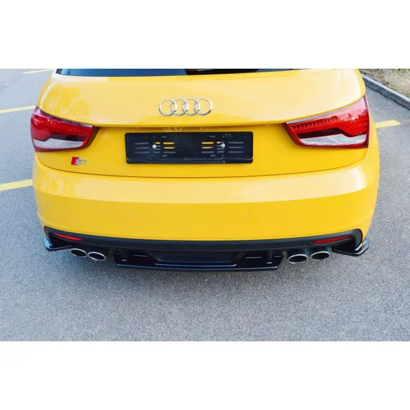Marque CENTRAL ARRIÈRE SPLITTER AUDI S1 MK1 - MAXTON DESIGN - FINITION NOIR BRILLANT