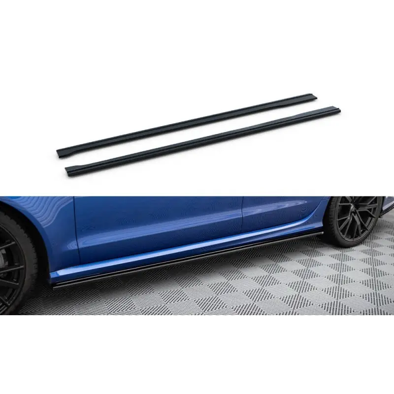 RAJOUTS DES BAS DE CAISSE POUR AUDI RS6 C7 - C7 FL - MAXTON DESIGN - FINITION NOIR BRILLANT Nouveauté