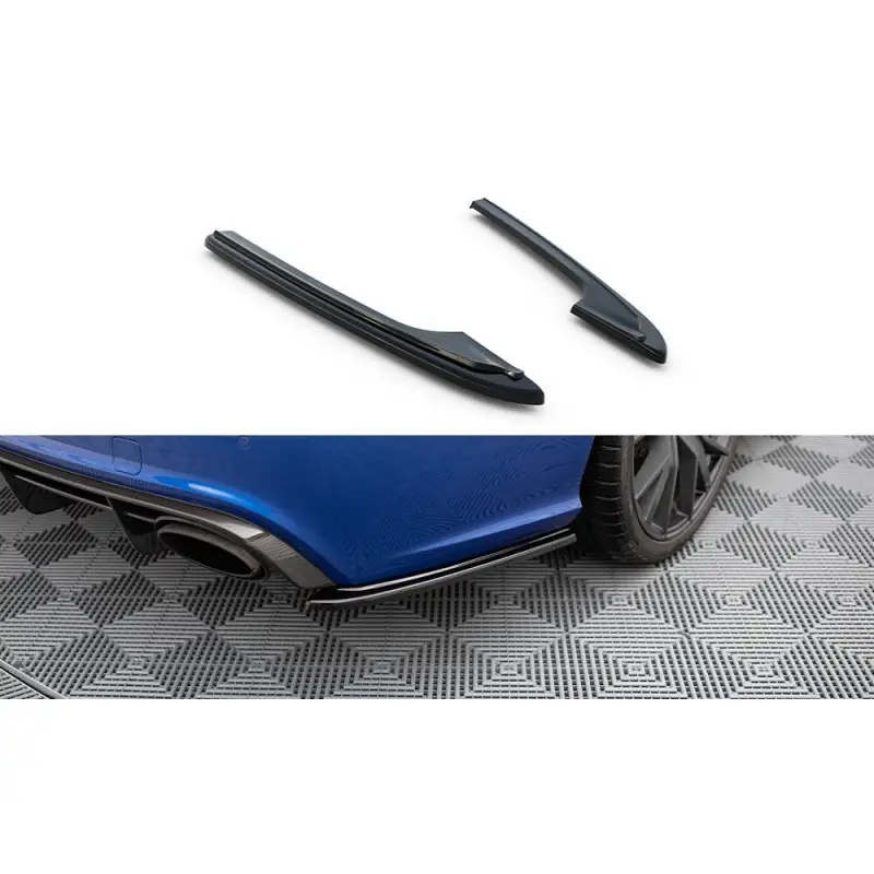 Certifié LAME DU PARE CHOCS ARRIERE AUDI RS6 C7 - MAXTON DESIGN - FINITION NOIR BRILLANT