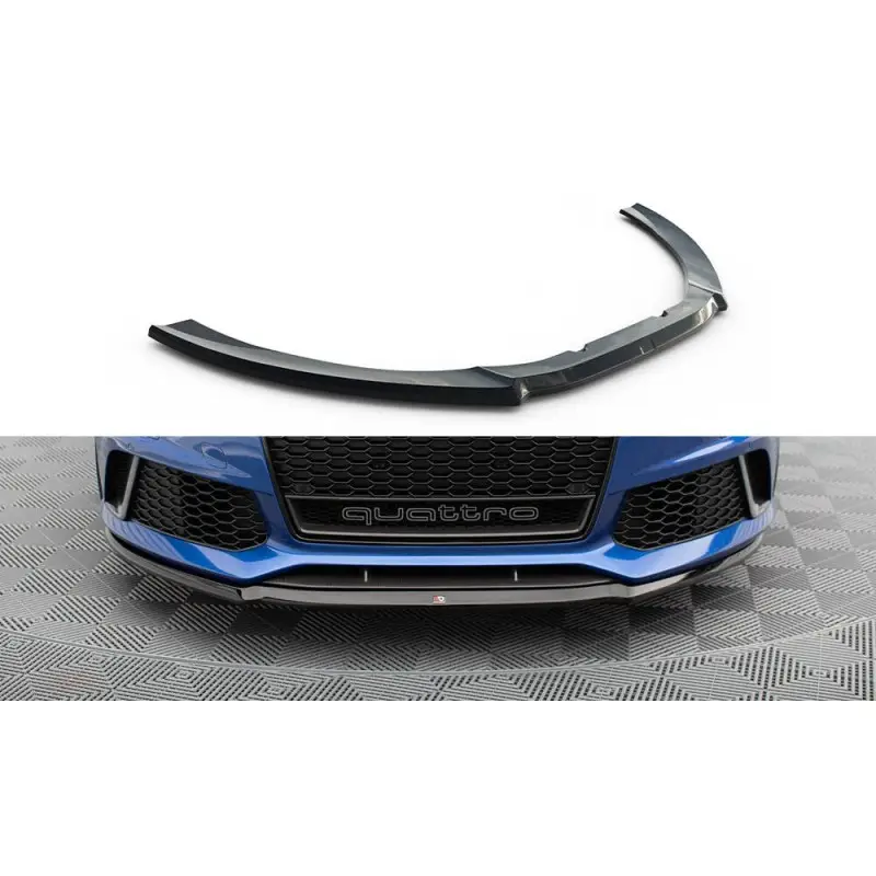 LAME DU PARE-CHOCS AVANT V.2 AUDI RS6 C7 - C7 FL - MAXTON DESIGN - FINITION NOIR BRILLANT Commande En Gros