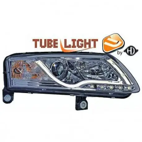 Seulement Aujourd’hui SET DE DEUX PHARES AVANT XENON DESIGN AUDI A6 (04-08) - R87 - TUBE DESIGN - D2S&H1 - AVEC REGLAGE HAUTEUR - CHROME - XENON