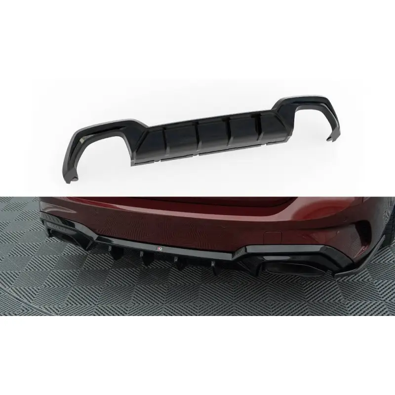 DIFFUSEUR ARRIERE COMPLET BMW M340I G20 - G21 (CONVIENT AUX VOITURES AVEC BARRE D'ATTELAGE) - MAXTONDESIGN - FINITION: NOIR BRIL Achat Immédiat
