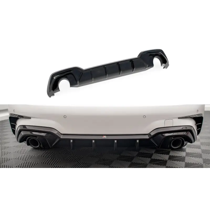 DIFFUSEUR ARRIERE COMPLET BMW 3 M-PACK G20 - G21 (CONVIENT AUX VOITURES AVEC BARRE D'ATTELAGE) - MAXTONDESIGN - FINITION: NOIR B Commander Maintenant