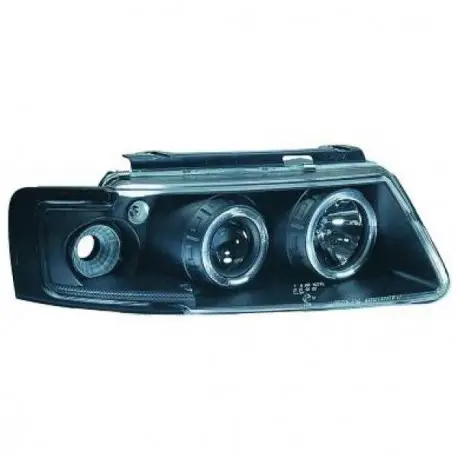 Authentique SET DE DEUX PHARES AVANT ANGEL EYES À FOND NOIR POUR TOUTES VW PASSAT 3B (96-00) & CLIGNOTANT