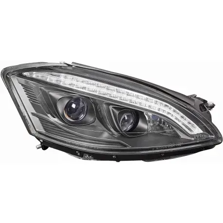SET DE PHARES AVANT DESIGN A LED POUR MERCEDES CLASSE S W221 (05-09) SANS XENON D'ORIGINE - NOIR Meilleure Vente