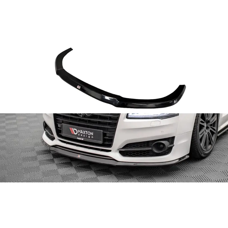 Commander Maintenant LAME DU PARE-CHOCS AVANT V.2 AUDI S8 D4 FL - MAXTON DESIGN - FINITION NOIR BRILLANT