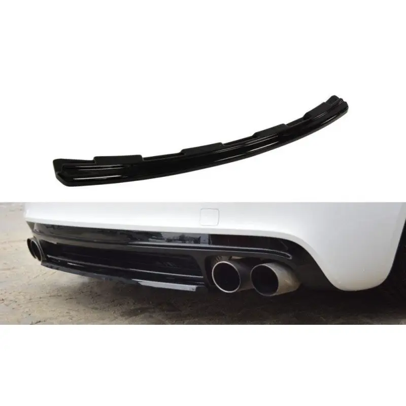 CENTRAL ARRIÈRE SPLITTER AUDI TT MK2 RS (SANS BARRES VERTICALES) - MAXTON DESIGN - FINITION NOIR BRILLANT Expédié Aujourd’hui