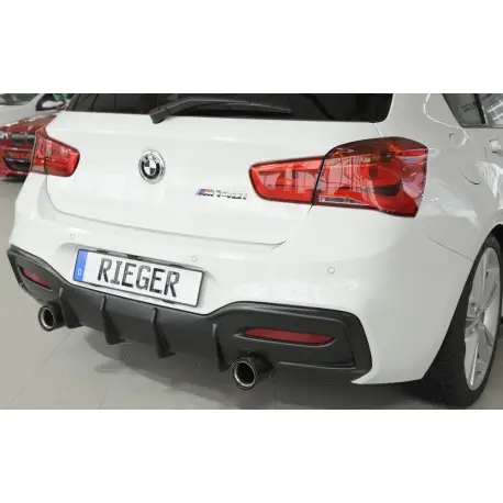 DIFFUSEUR ARRIERE PACK M BMW SERIE 1 F20 - F21 LCI PHASE 2 (15-21) - SORTIE SIMPLE GAUCHE DROITERIEGER - NOIR MAT Promotion Saisonnière