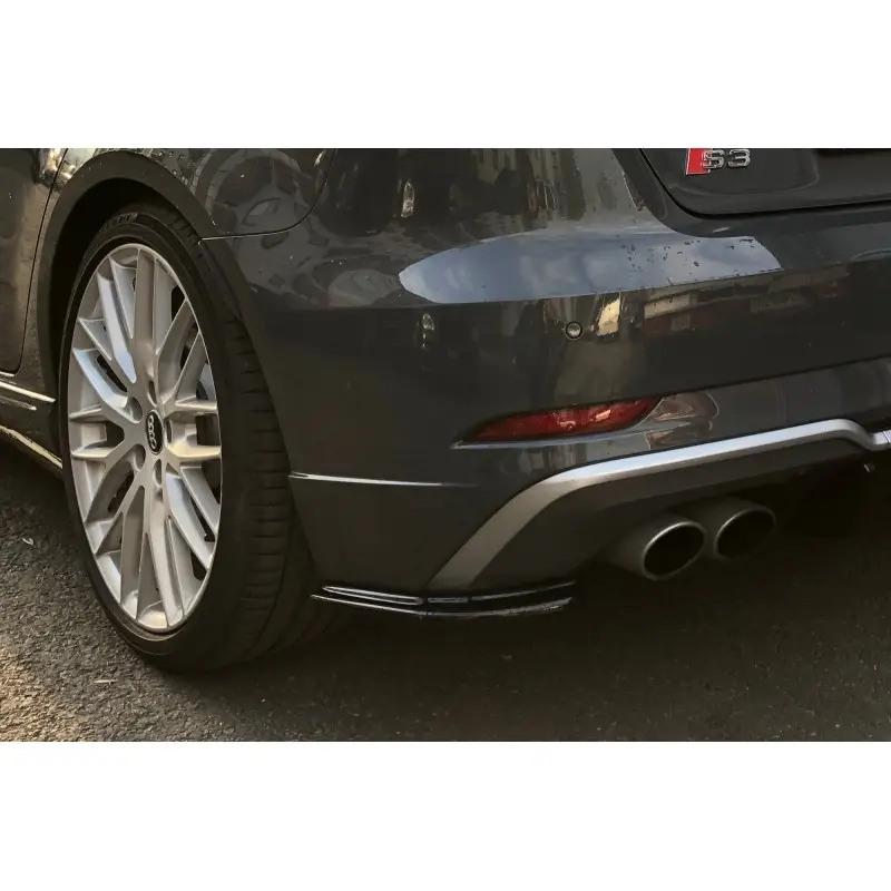 LAME DU PARE-CHOCS ARRIERE AUDI S3 8V FACELIFT - MAXTON DESIGN - FINITION NOIR BRILLANT Livraison Gratuite