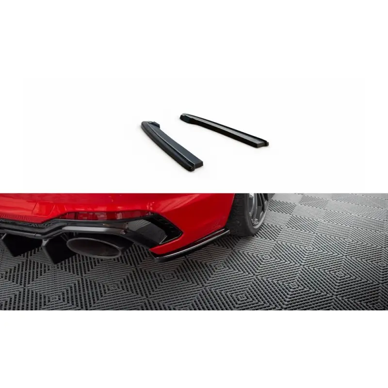 LAME DU PARE-CHOCS ARRIERE AUDI RS4 B9 AVANT - MAXTON DESIGN - FINITION NOIR BRILLANT Offre Du Jour